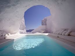 greek cave pool santorini